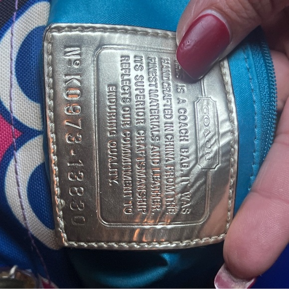 Coach Rare Poppy C Glam Signature Bag - Picture 6 of 9